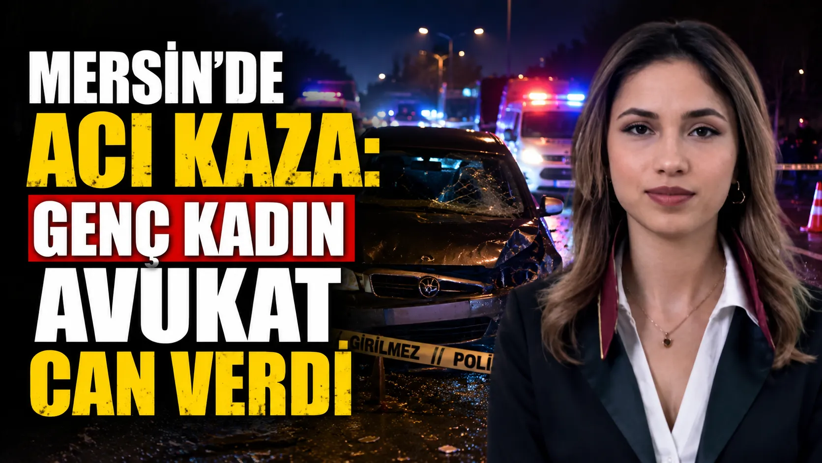 Mersin'de acı kaza: Genç kadın avukat can verdi