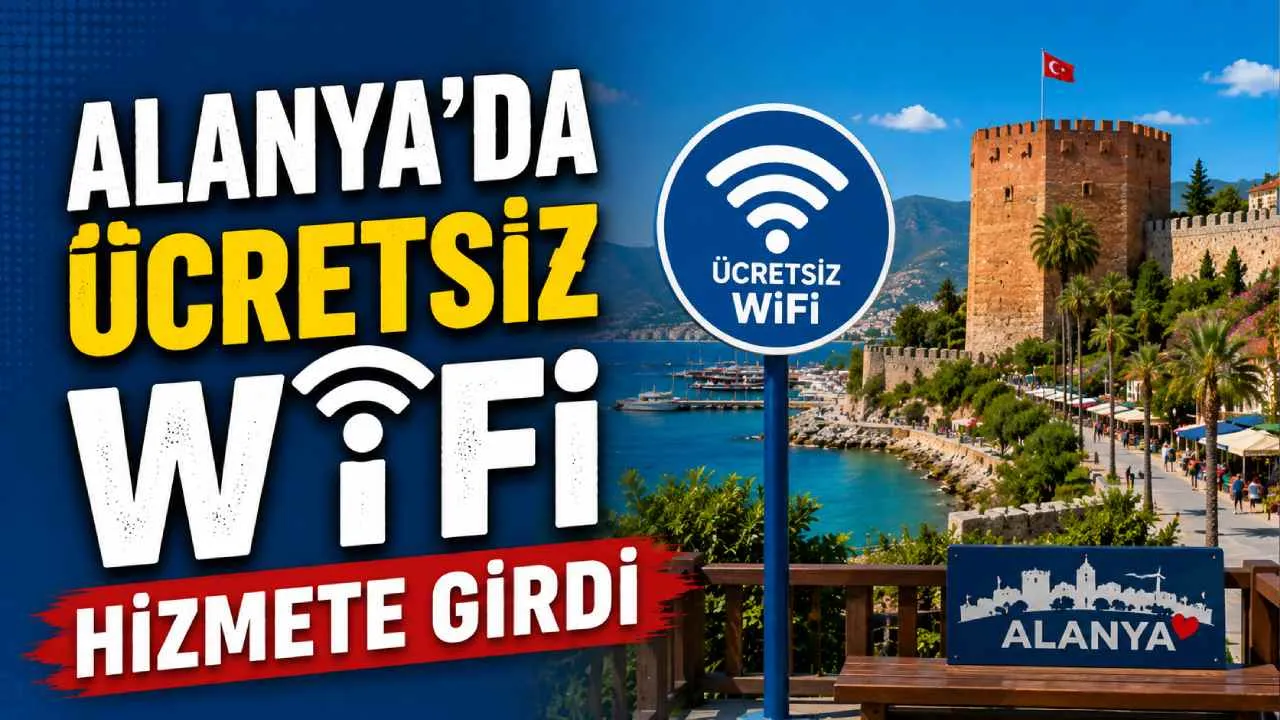 Alanya'da ücretsiz WiFi hizmete girdi