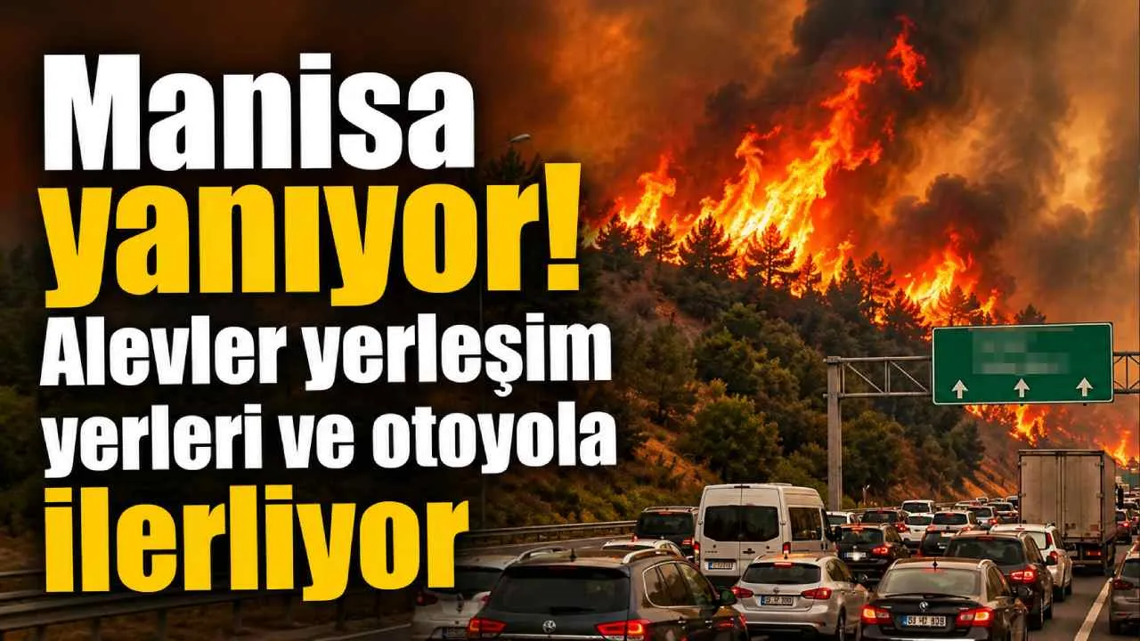 Manisa yanıyor! Alevler yerleşim yerleri ve otoyola ilerliyor