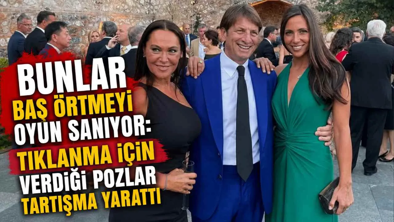 Bunlar baş örtmeyi oyun sanıyor: Tıklanma için verdiği pozlar tartışma yarattı