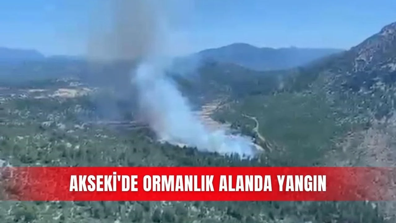 Akseki'de ormanlık alanda yangın: Havadan ve karadan müdahale sürüyor