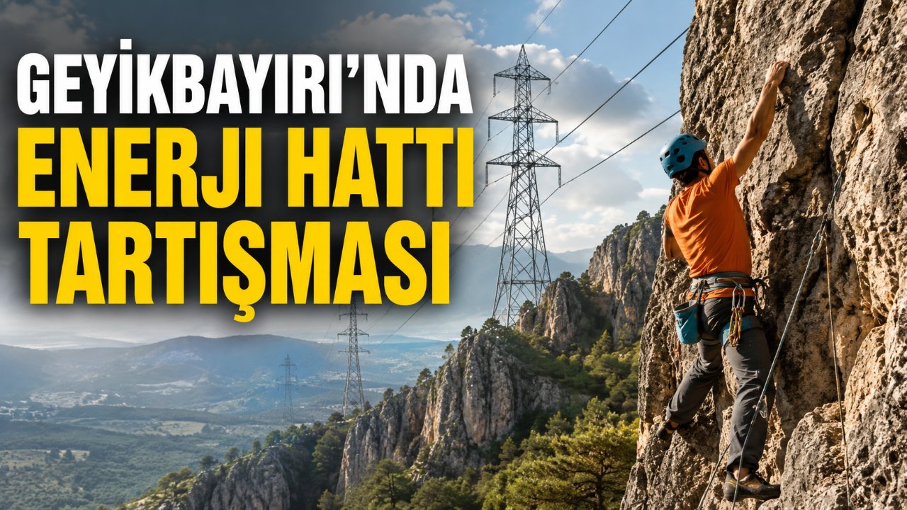 Geyikbayırı'ndaki enerji nakil hattı planı tırmanış rotaları için endişe yarattı