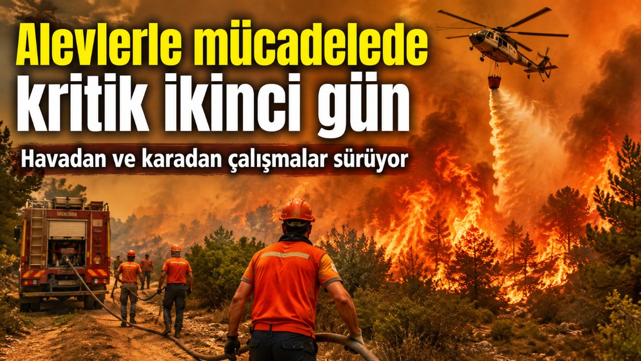 Aydın Çine'deki orman yangınında ikinci gün: Müdahale aralıksız devam ediyor