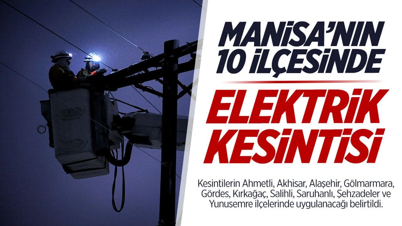 Manisa elektrik kesintisi