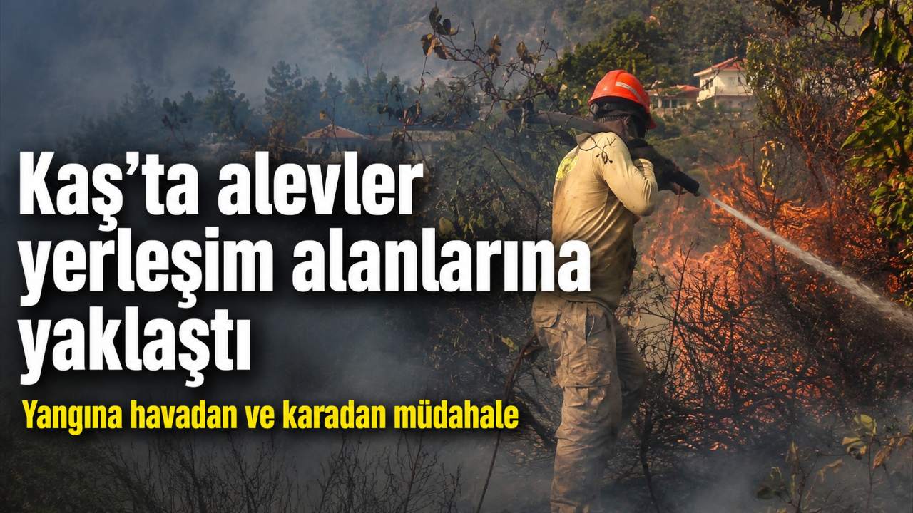 Antalya Kaş’ta ormanlık alanda yangın: Havadan ve karadan müdahale sürüyor