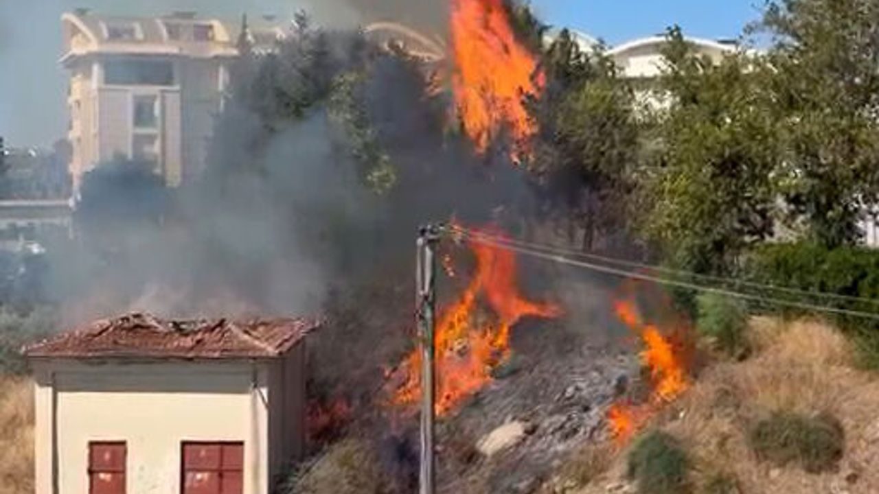 Manavgat'ta trafo patlaması yangına yol açtı