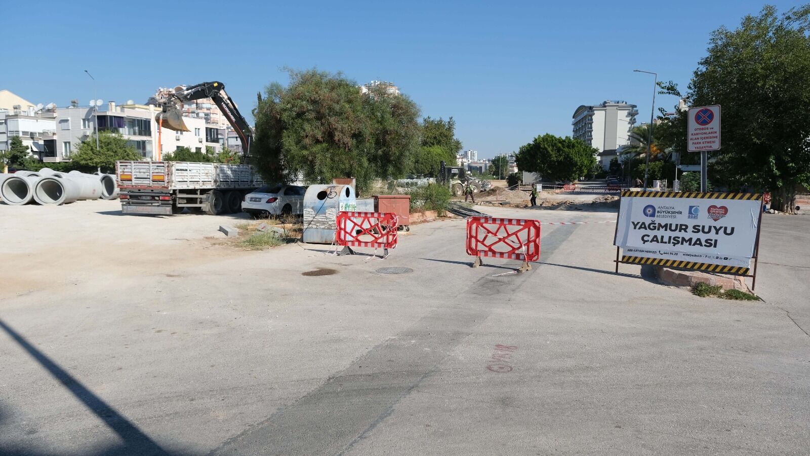 Yağmur suyu hattında çalışmalar sürüyor