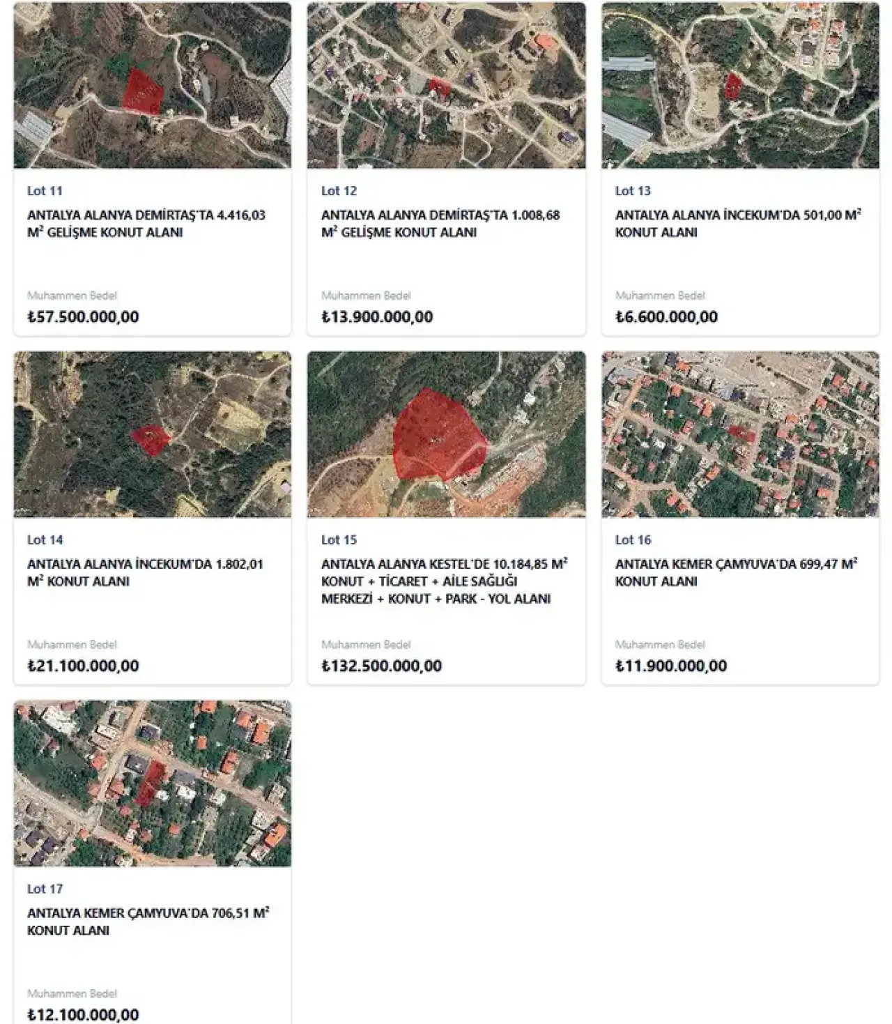 Alanya’daki taşınmazlar satış sürecine hazırlanıyor