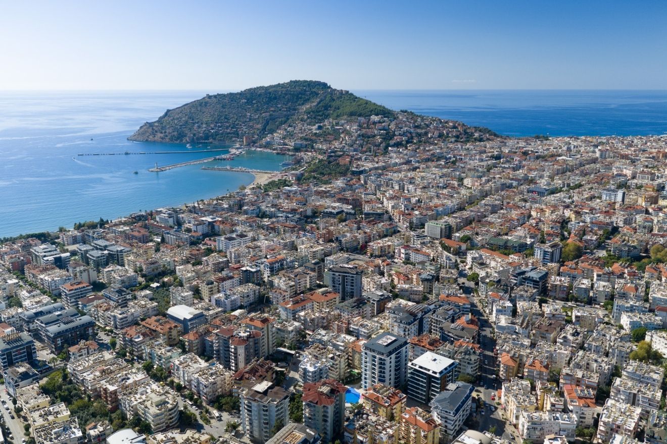 Alanya merkezinde yoğun kent dokusu