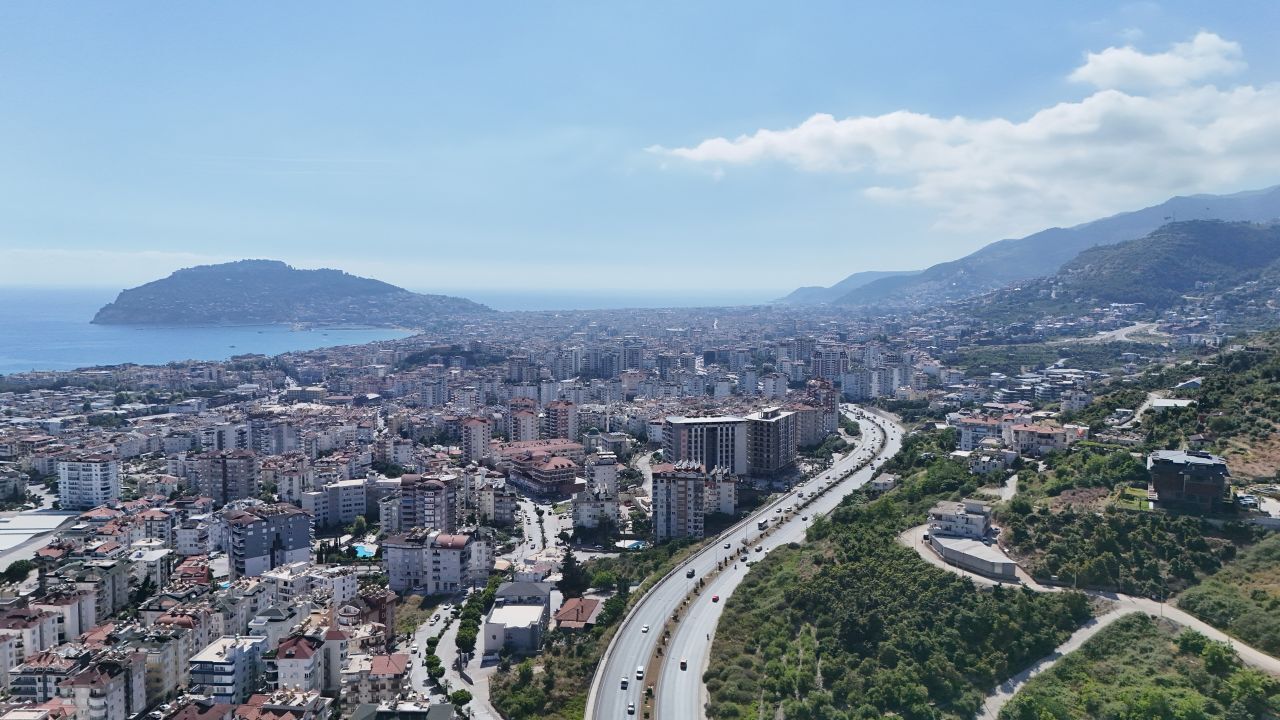Alanya kent merkezi geniş açıyla görüntülendi