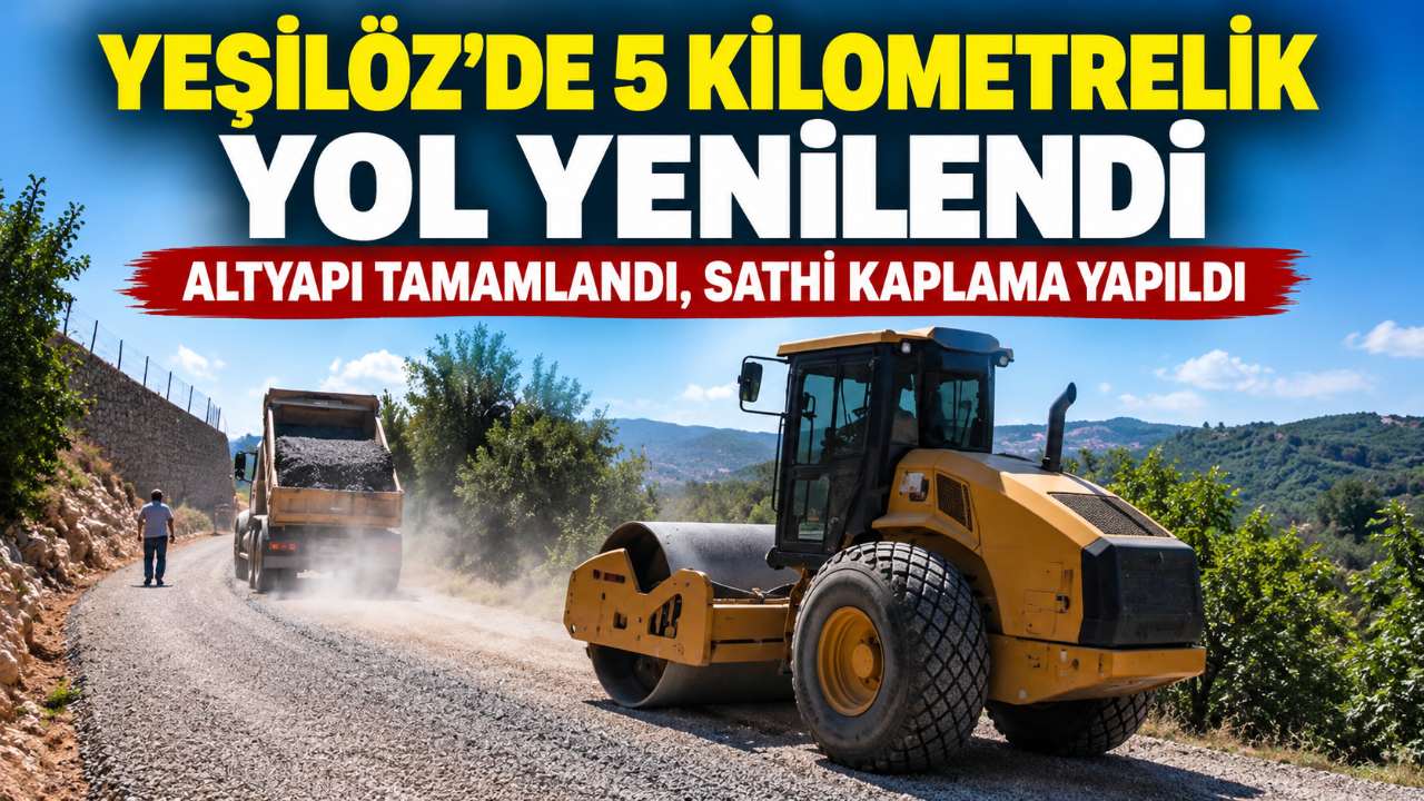 Alanya Yeşilöz’de 5 kilometrelik yol asfaltlandı