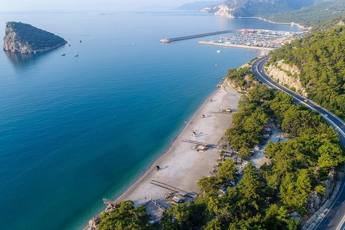 Antalya Topçam kıyısı havadan görüntülendi