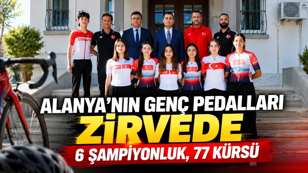 Alanya’nın genç bisikletçilerinden 77 kürsülük sezon