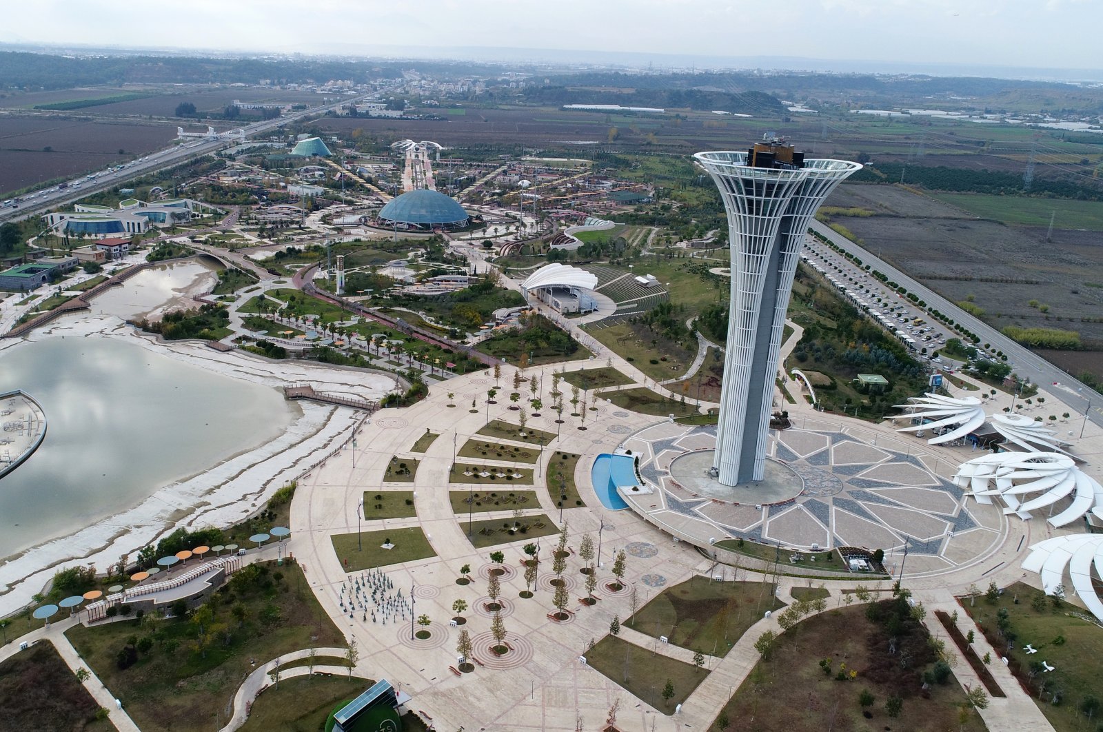 Antalya EXPO yerleşkesinin havadan görünümü