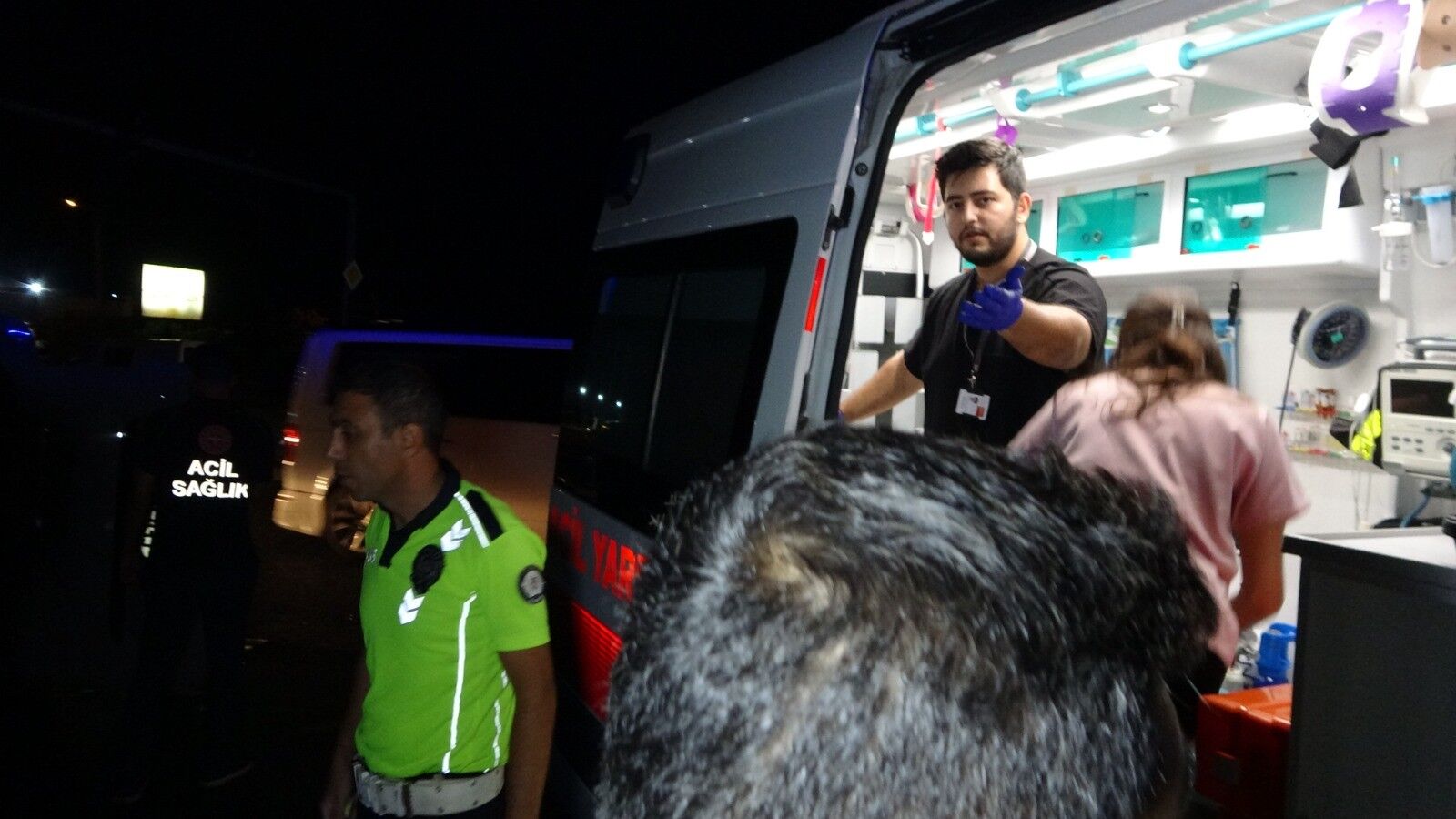 D-400 yolunda çarpışma sonrası trafik