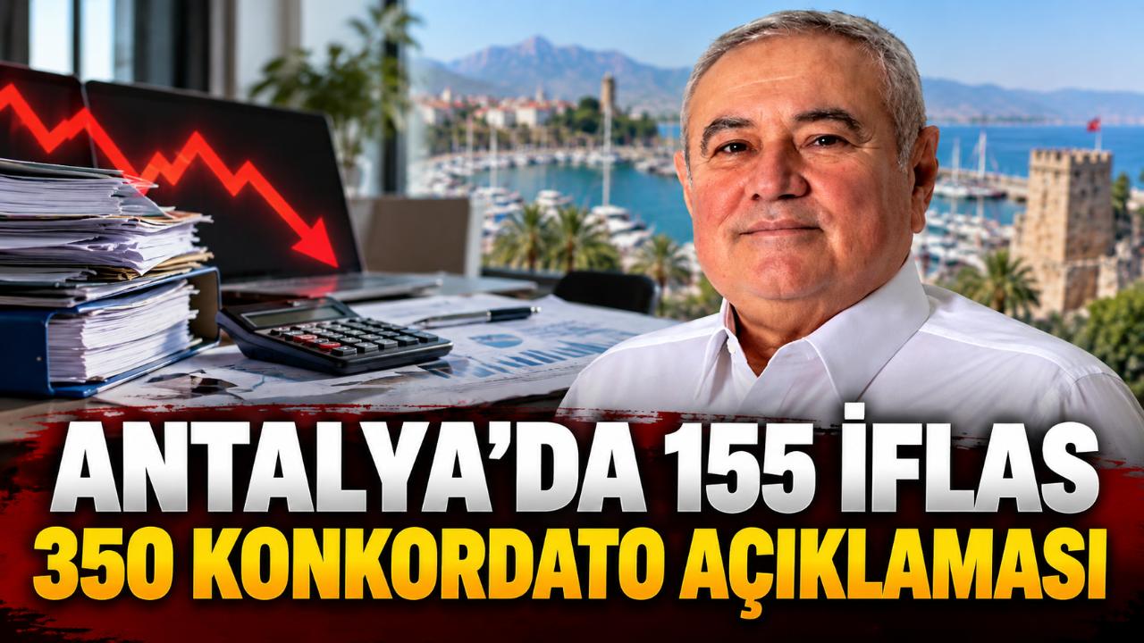 Antalya'da 155 iflas, 350 konkordato açıklaması