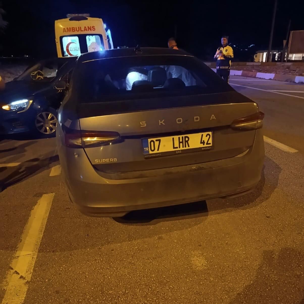 Antalya’da çarpışma sonrası bölgede inceleme yapıldı