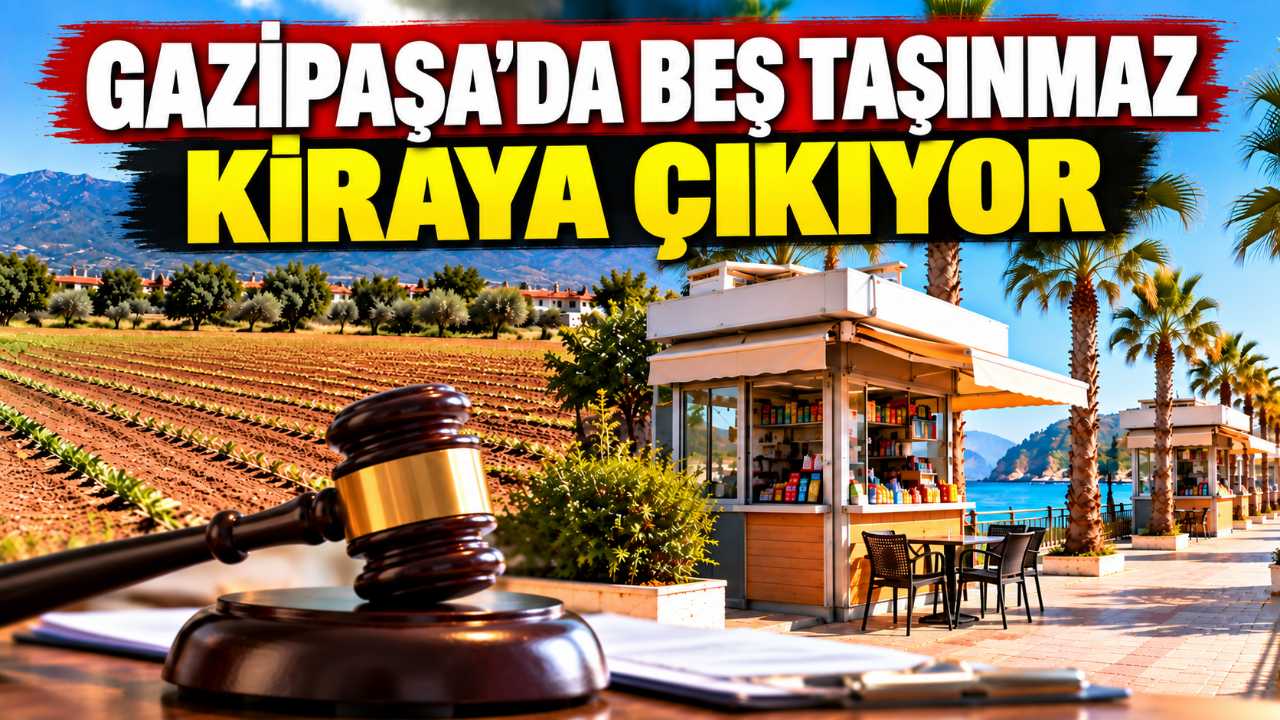 Gazipaşa’da tarla ve üç büfe için kiralama ihalesi