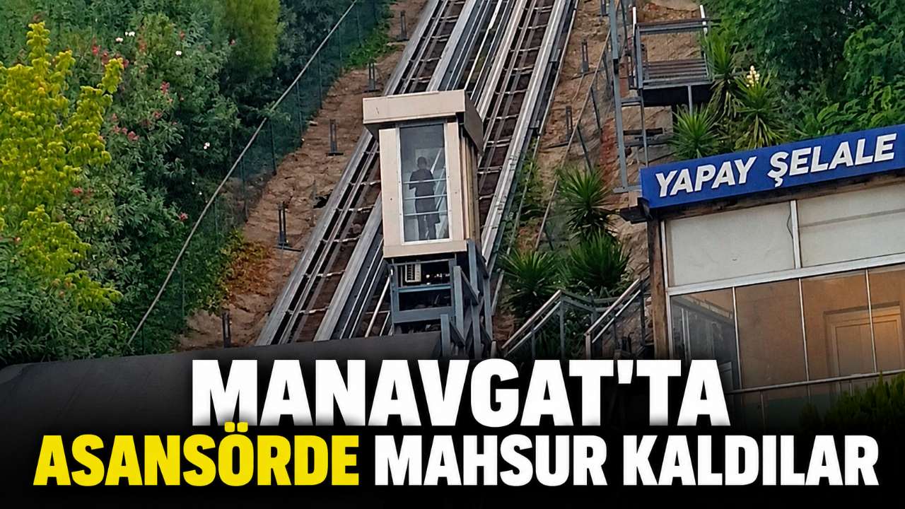 Manavgat’ta iki çocuk asansörde bir saat mahsur kaldı