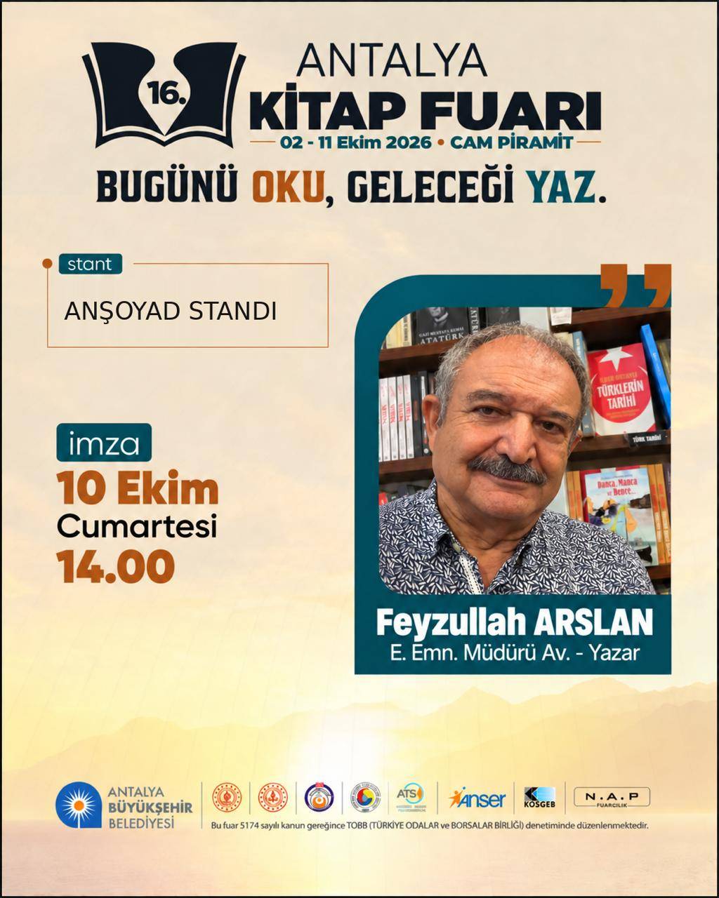 Feyzullah Arslan Alanya’da 11 kitabıyla okurlarla buluşacak