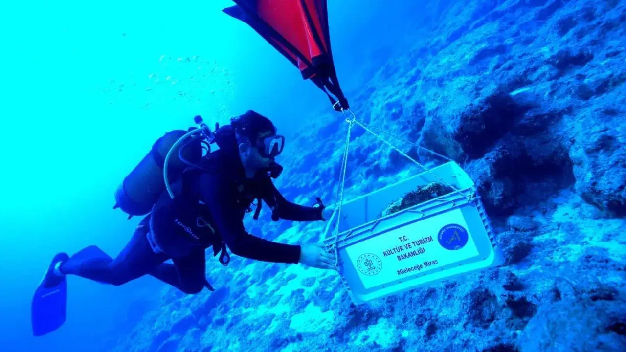 Kekova açıklarında batığa ait seramik buluntular