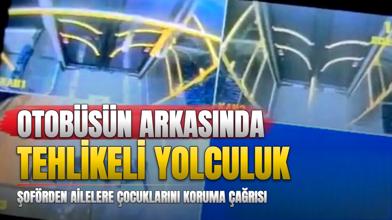 Antalya’da otobüse tutunan patenli çocuklara şoför tepkisi
