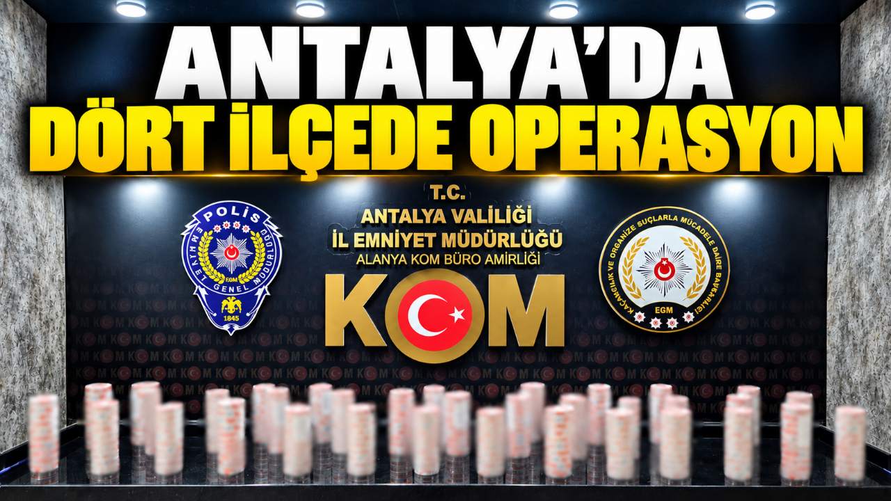 Antalya’da dört ilçede kaçakçılık operasyonu: 3 tutuklama